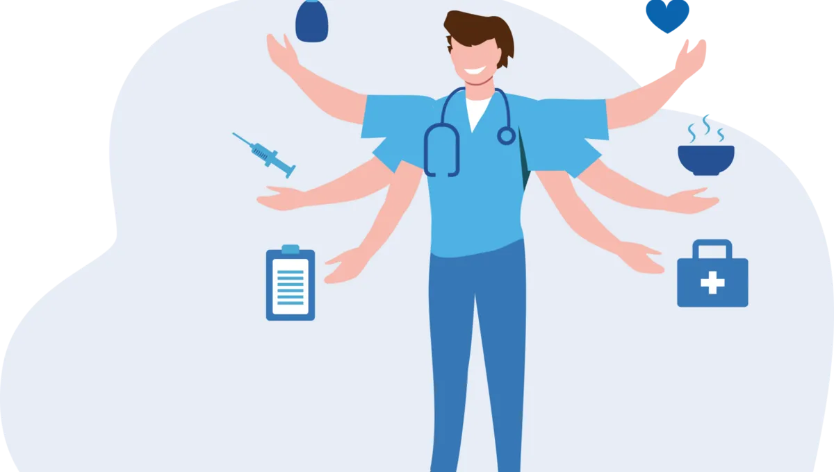 Celero Cloud GmbH – Illustration für Effizienzmanagement im Gesundheitswesen