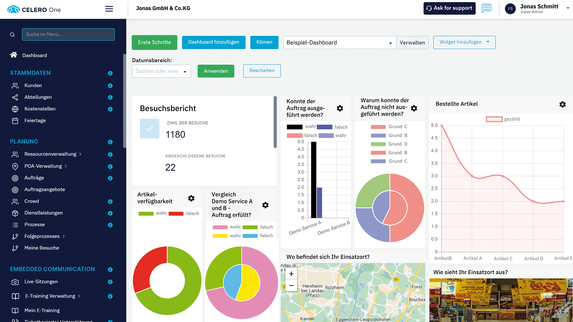 Mit Celero One eine übersichtliche Workforce Management Software