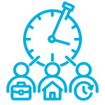 Symbol für Arbeitszeitmodelle im Unternehmen
